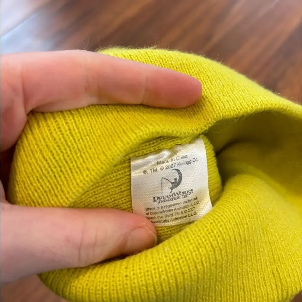 Shrek green/yellow beanie hat